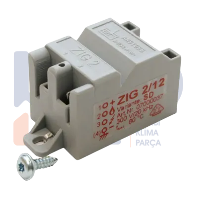 Ateşleme Trafosu Anstoss ZIG 2/12 SD Gri (07000037) Vaillant 0020213915, 091258, Saunier Duval, Protherm A000035144